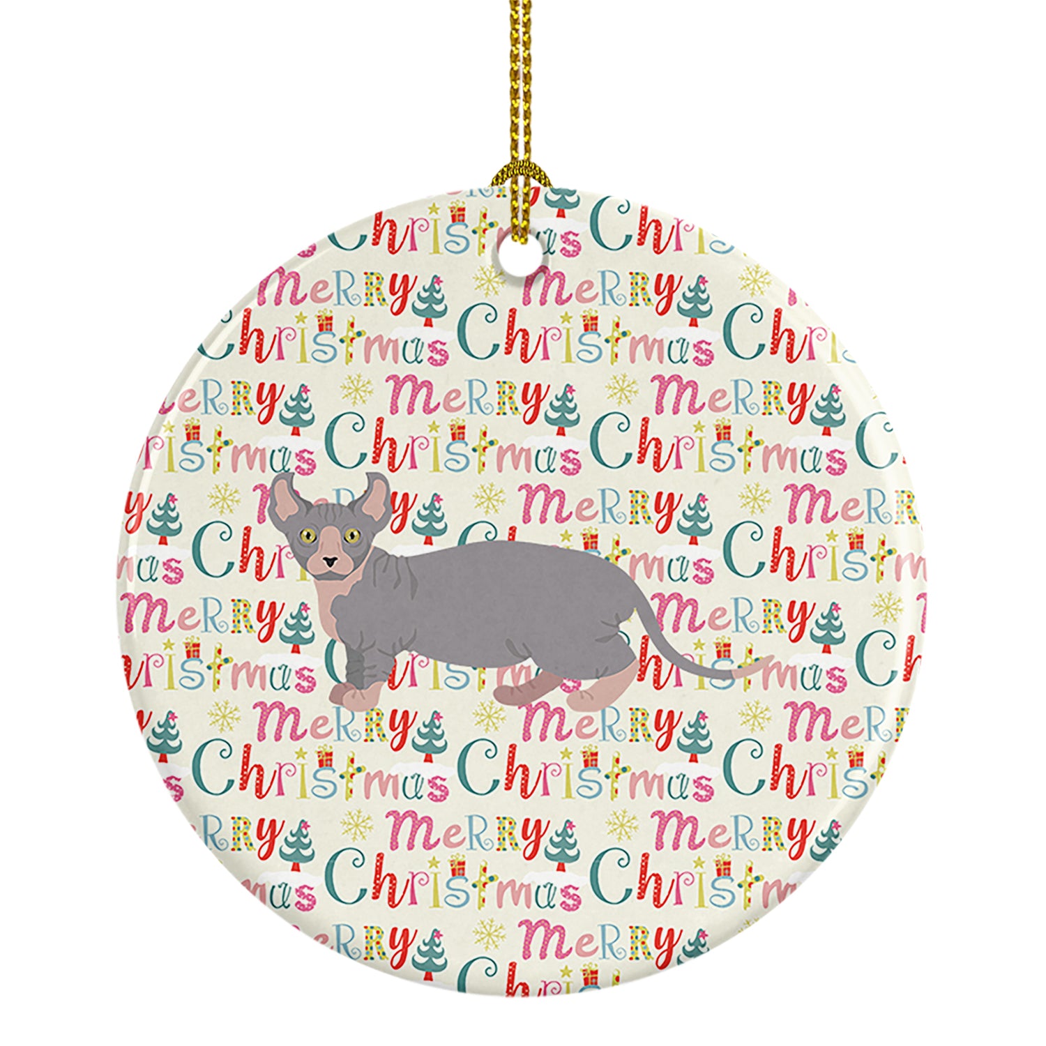 Buy this Dwelf #4 Cat Christmas Ceramic Ornament