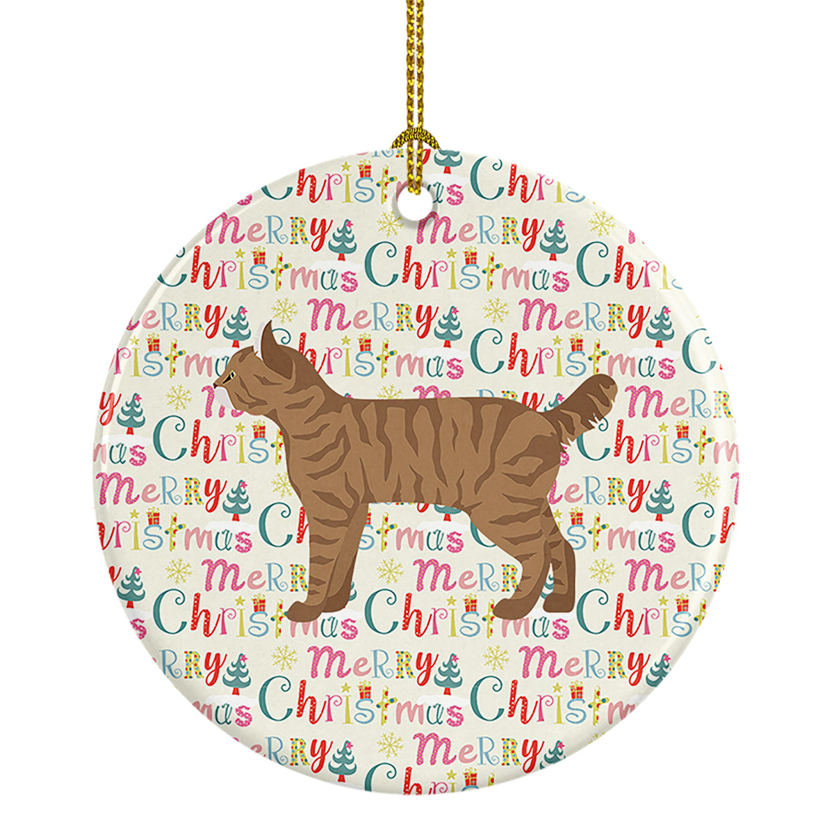 Buy this Highlander Lynx #1 Cat Christmas Ceramic Ornament