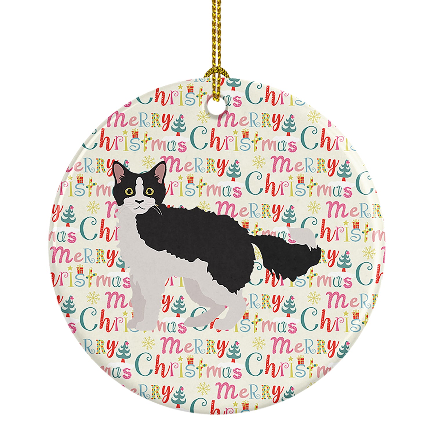 Buy this La Perm #1 Cat Christmas Ceramic Ornament