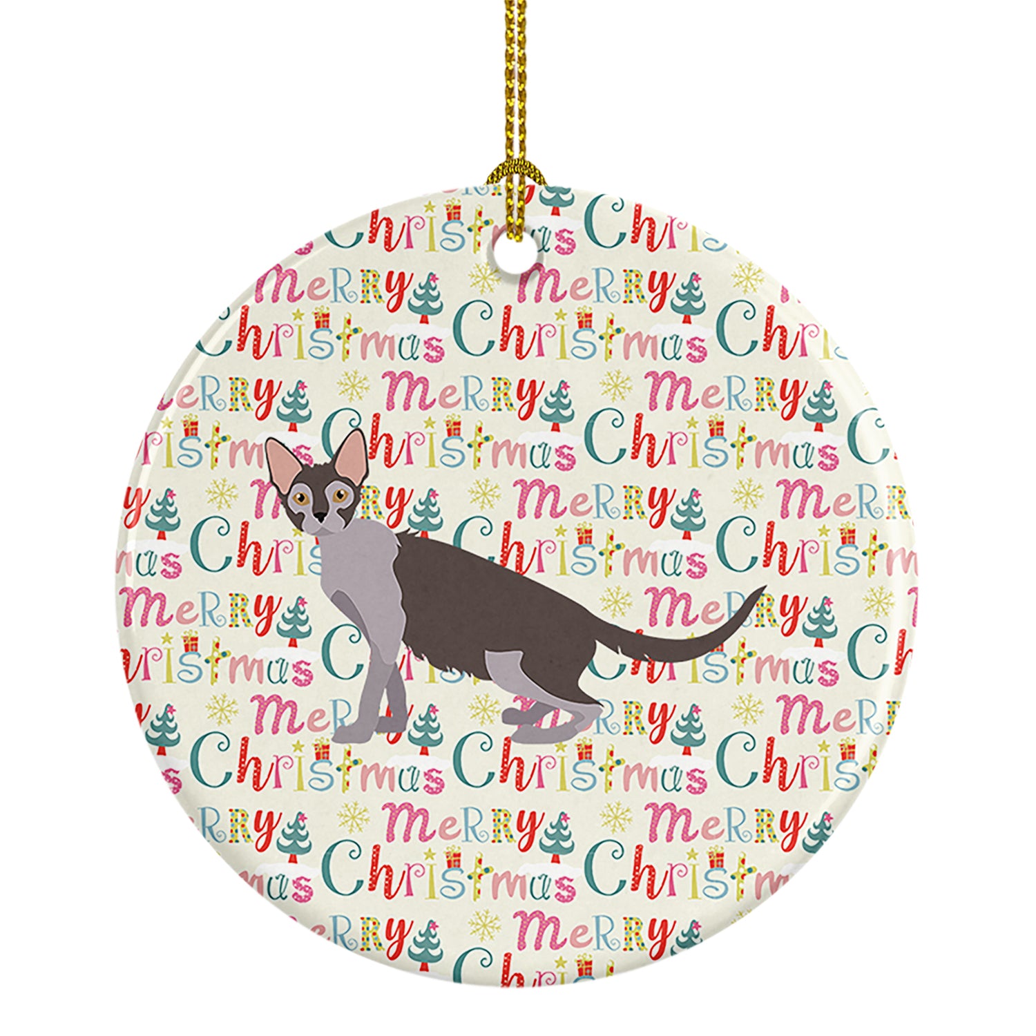 Buy this Lykoi #2 Cat Christmas Ceramic Ornament