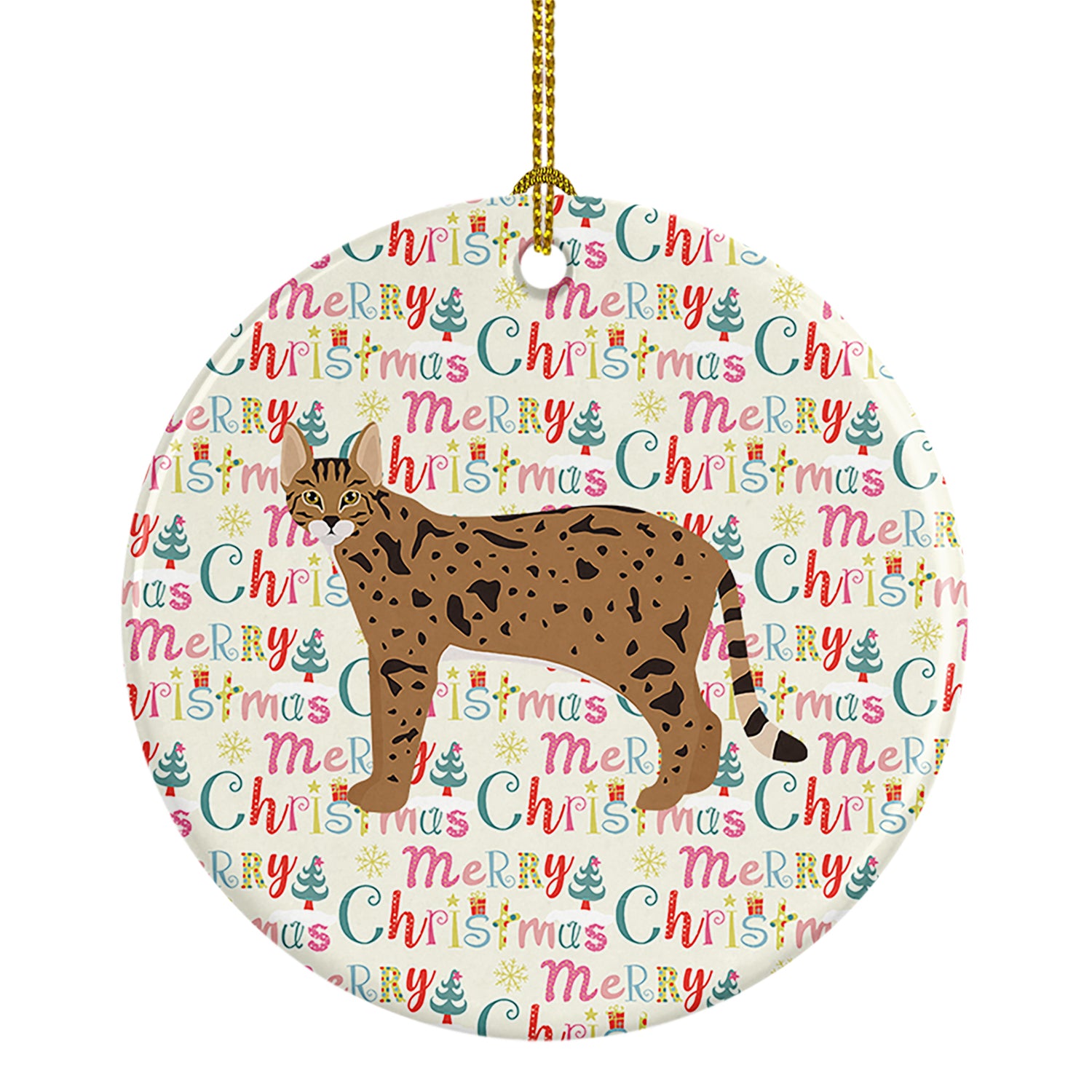 Buy this Savannah #1 Cat Christmas Ceramic Ornament