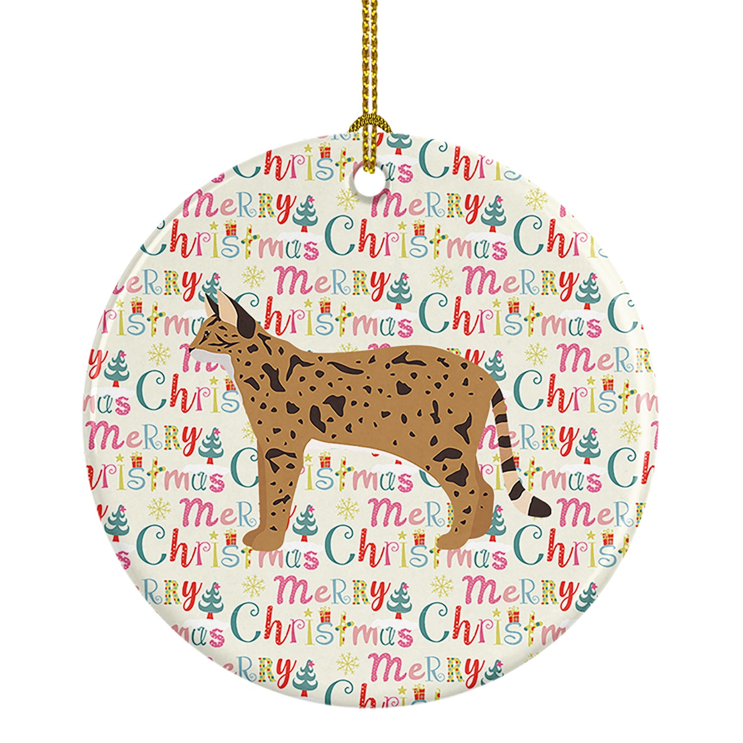 Buy this Savannah #2 Cat Christmas Ceramic Ornament