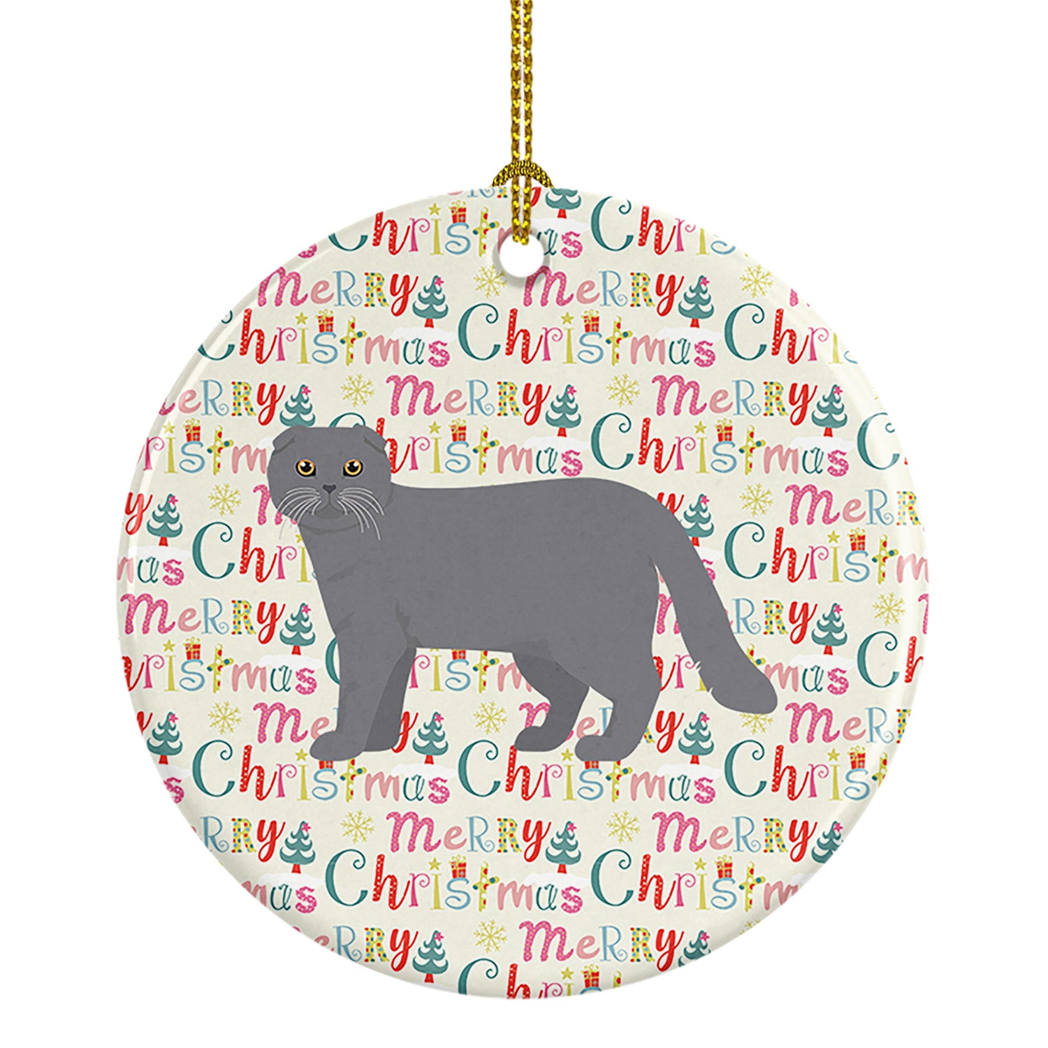 Buy this Scottish Fold #1 Cat Christmas Ceramic Ornament