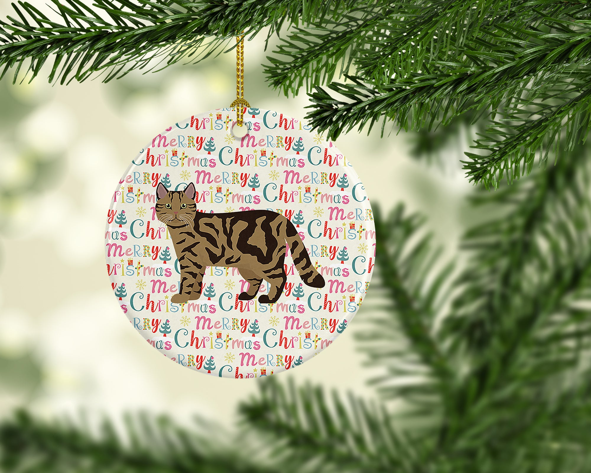 Buy this Scottish Straight #2 Cat Christmas Ceramic Ornament