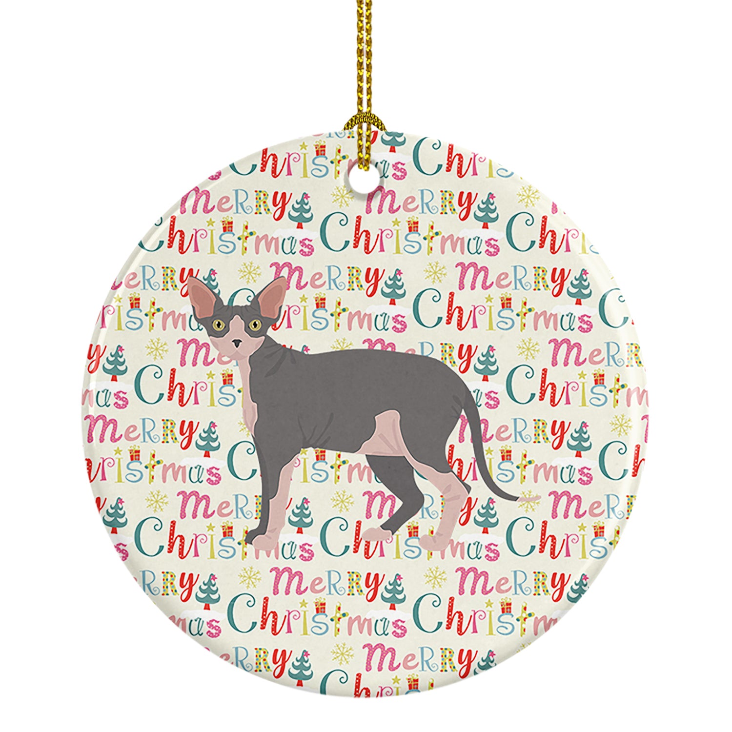 Buy this Sphynx #2 Cat Christmas Ceramic Ornament