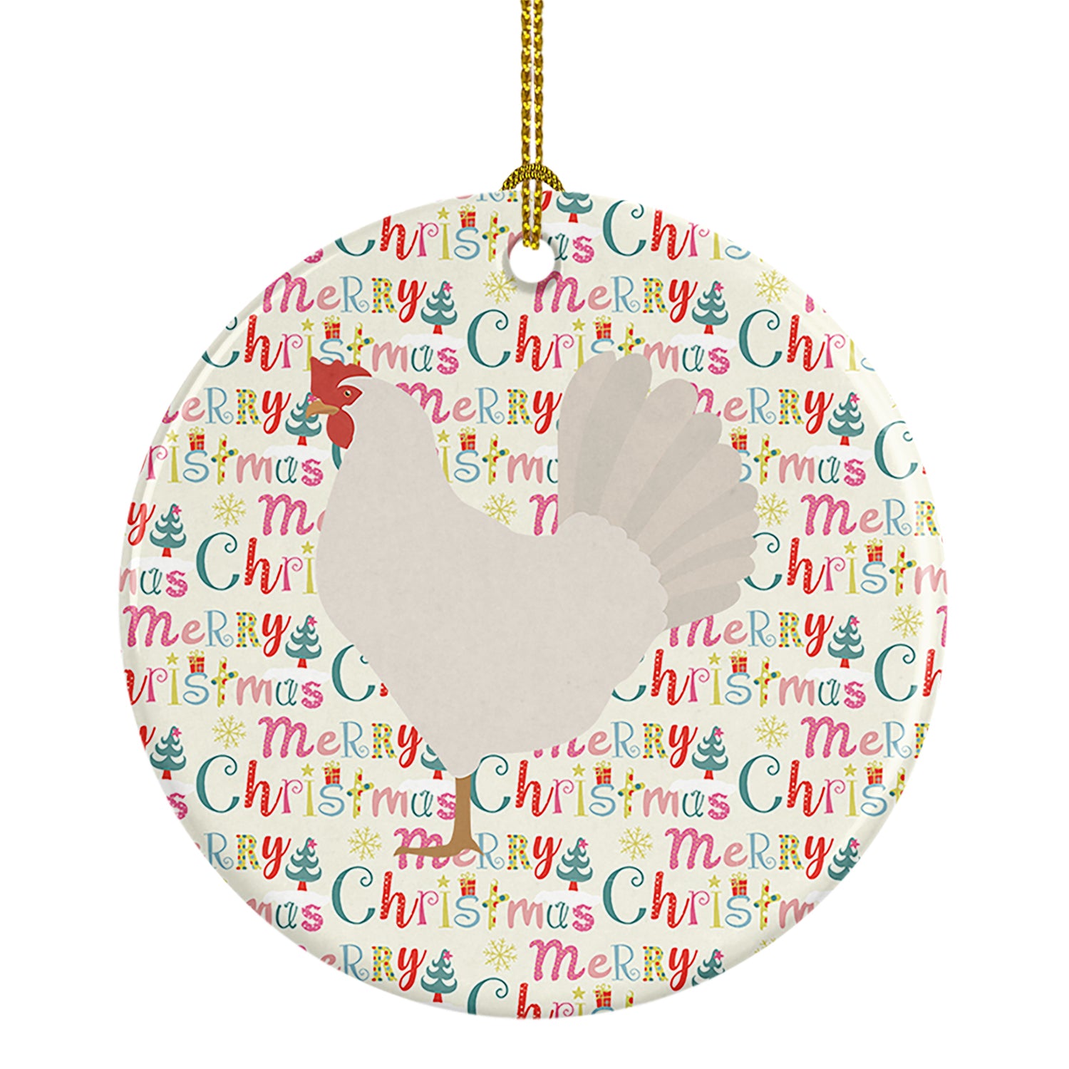 Buy this Leghorn Chicken Christmas Ceramic Ornament