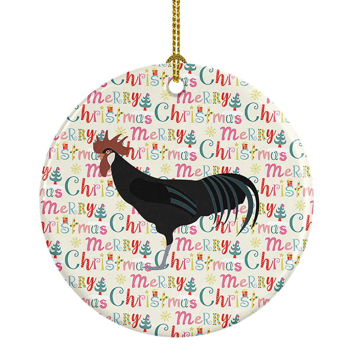 Buy this Minorca Ctalalan Chicken Christmas Ceramic Ornament