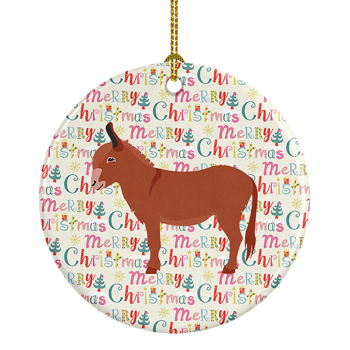 Buy this Irish Donkey Christmas Ceramic Ornament