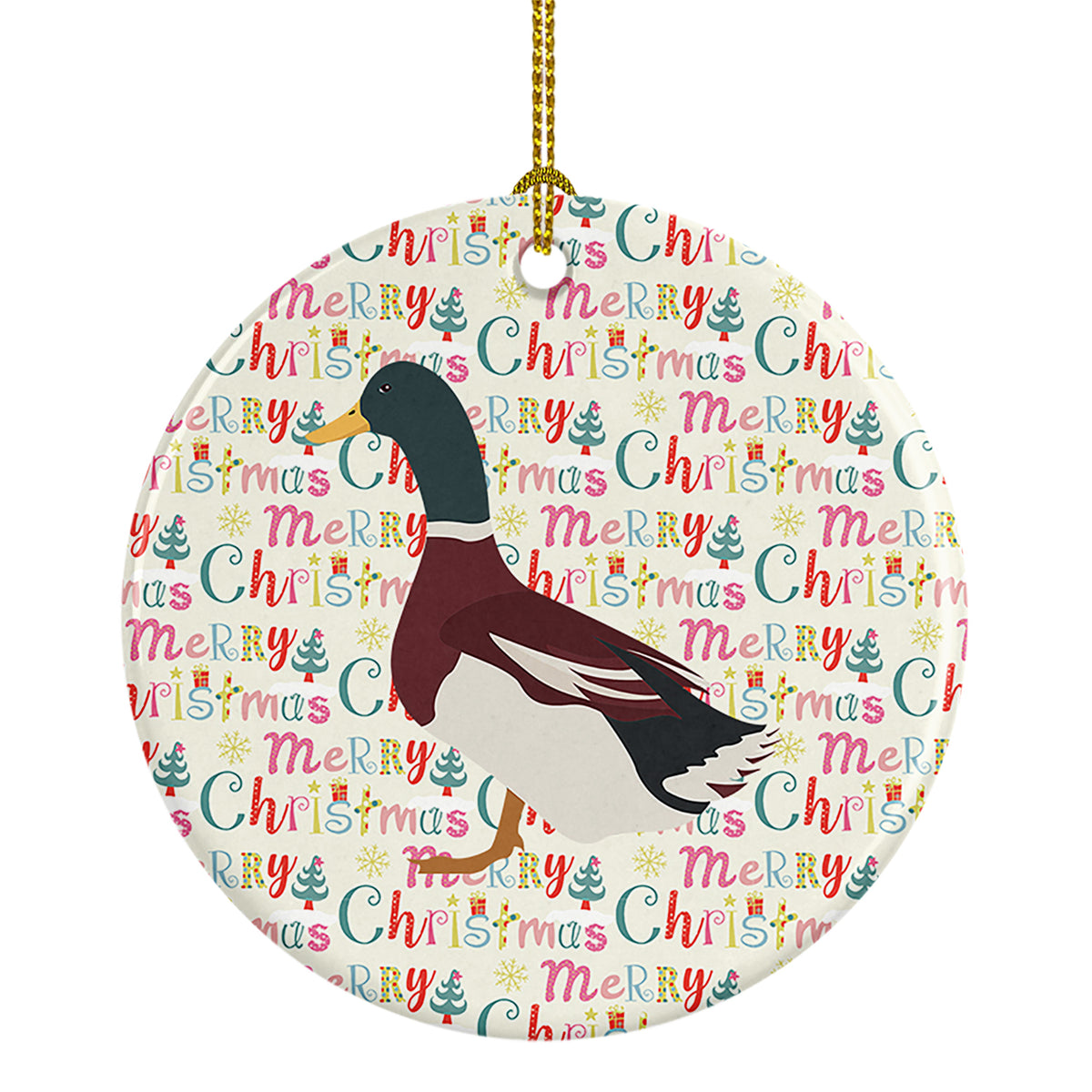 Buy this Rouen Duck Christmas Ceramic Ornament