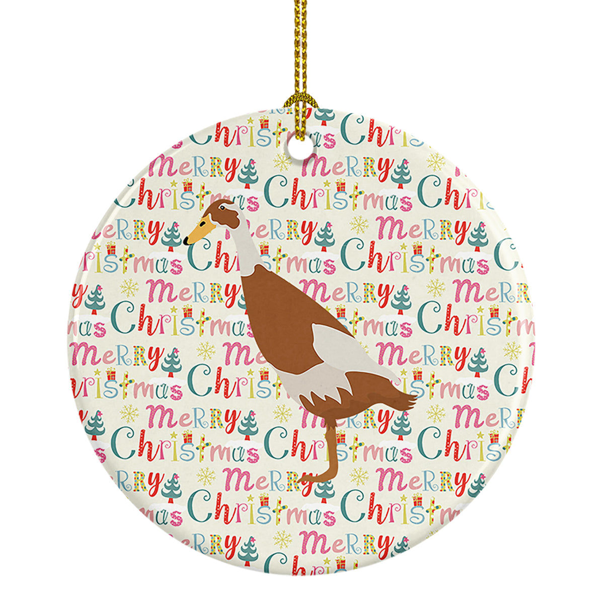 Buy this Indian Runner Duck Christmas Ceramic Ornament