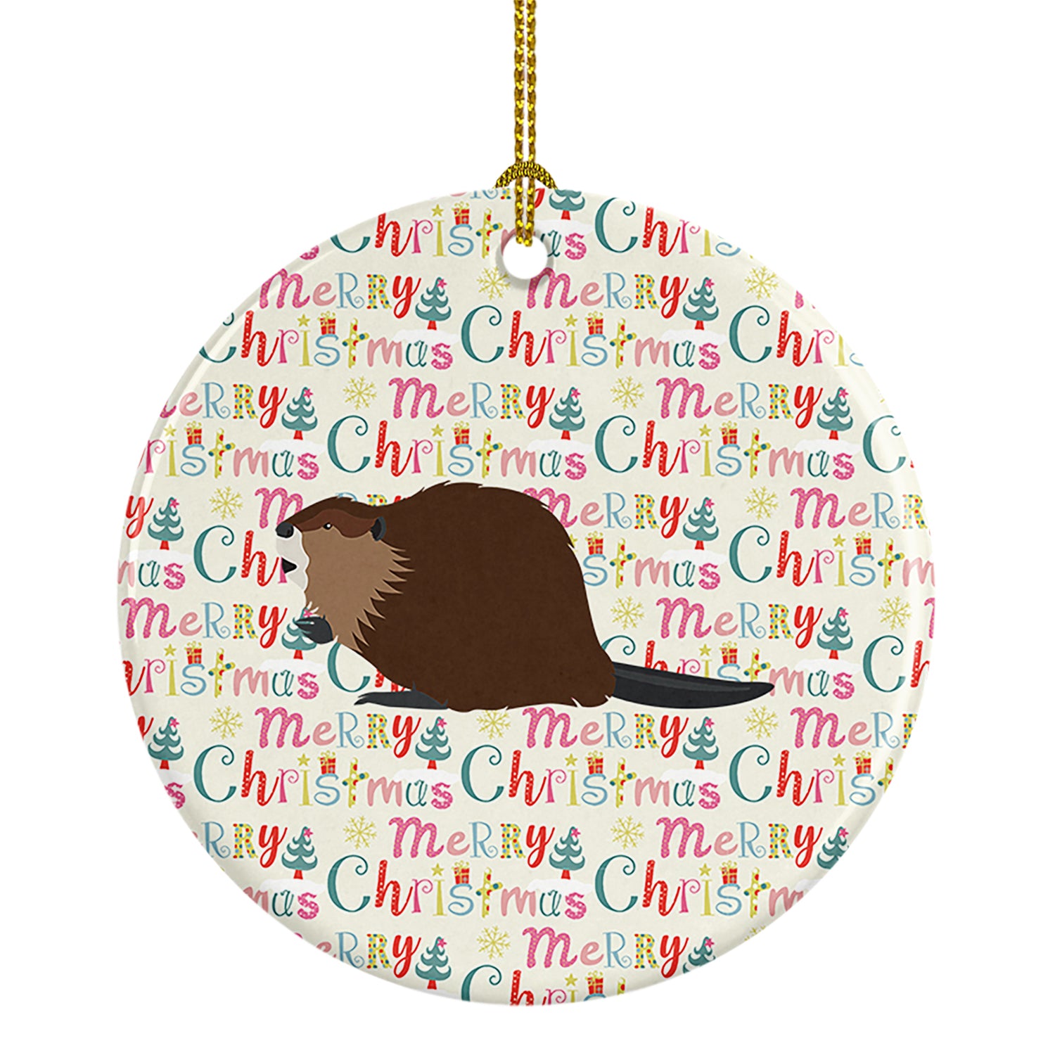 Buy this Eurasian Beaver Christmas Ceramic Ornament