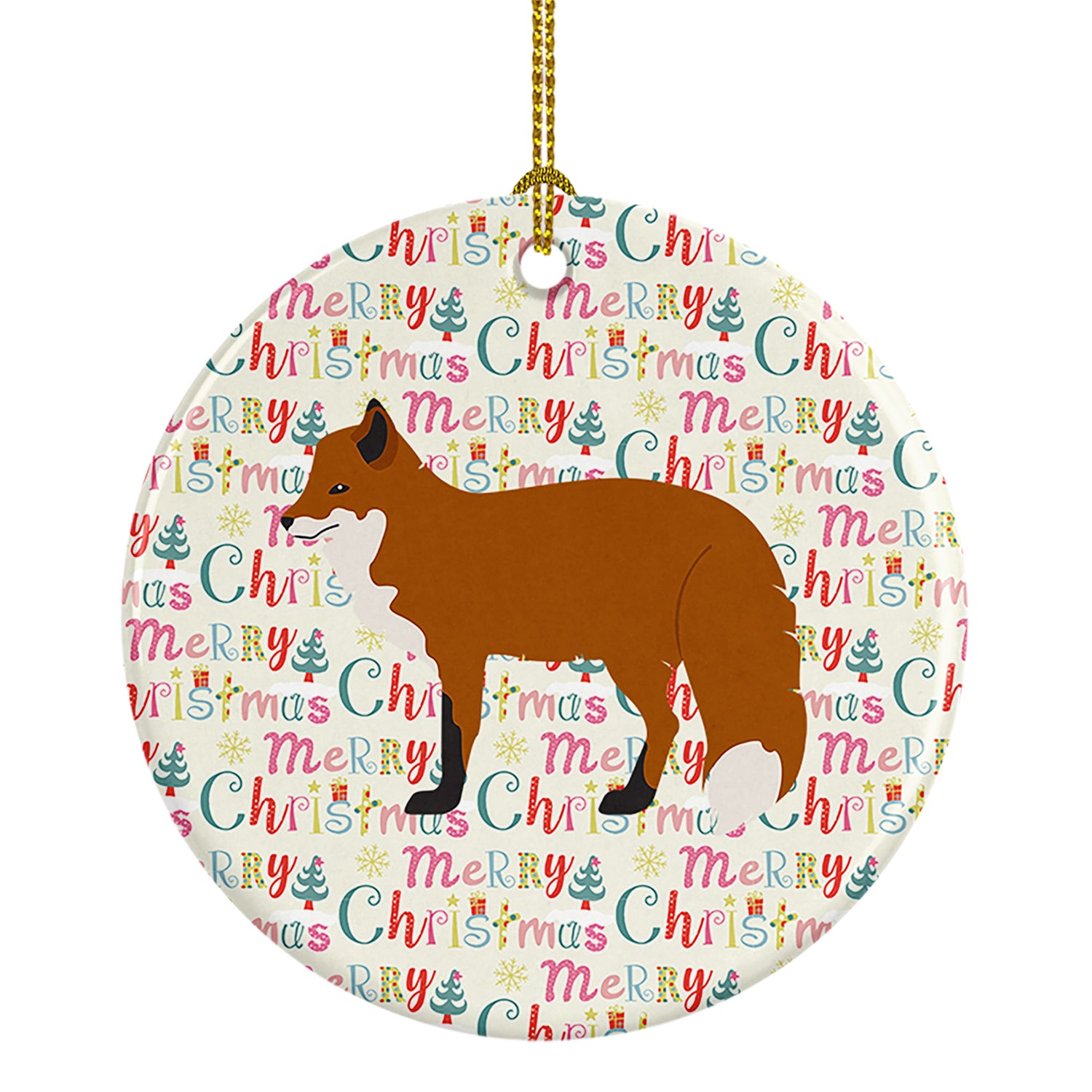 Buy this Red Fox Christmas Ceramic Ornament