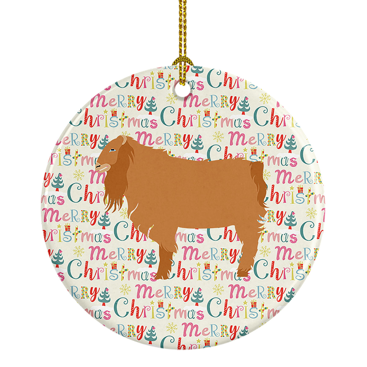 Buy this American Lamancha Goat Christmas Ceramic Ornament