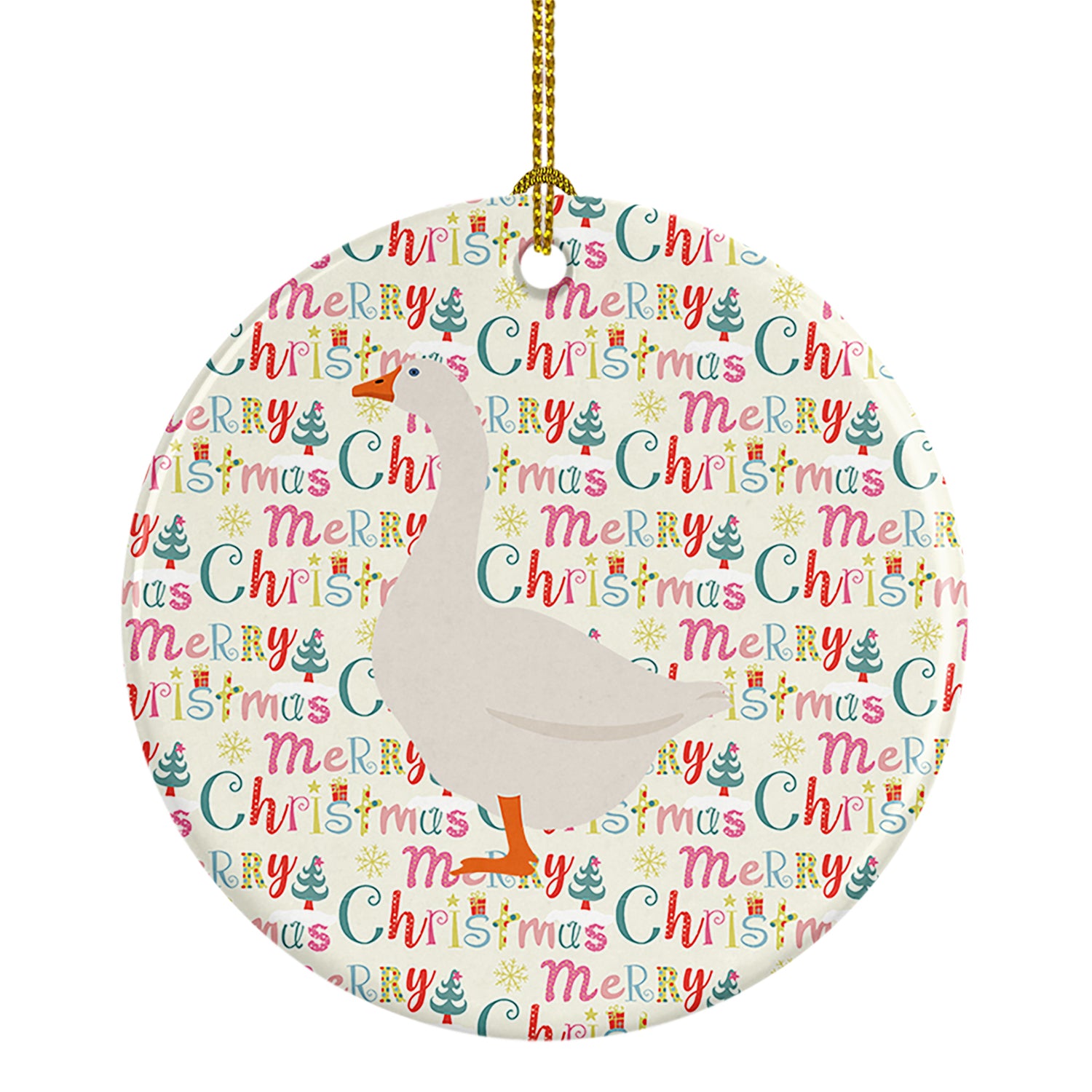 Buy this Embden Goose Christmas Ceramic Ornament