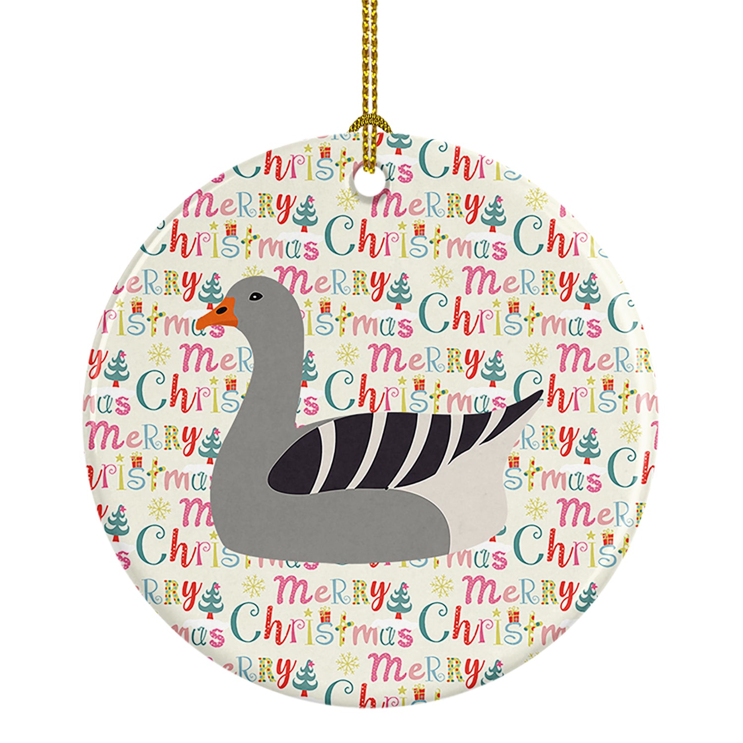 Buy this Pilgrim Goose Christmas Ceramic Ornament