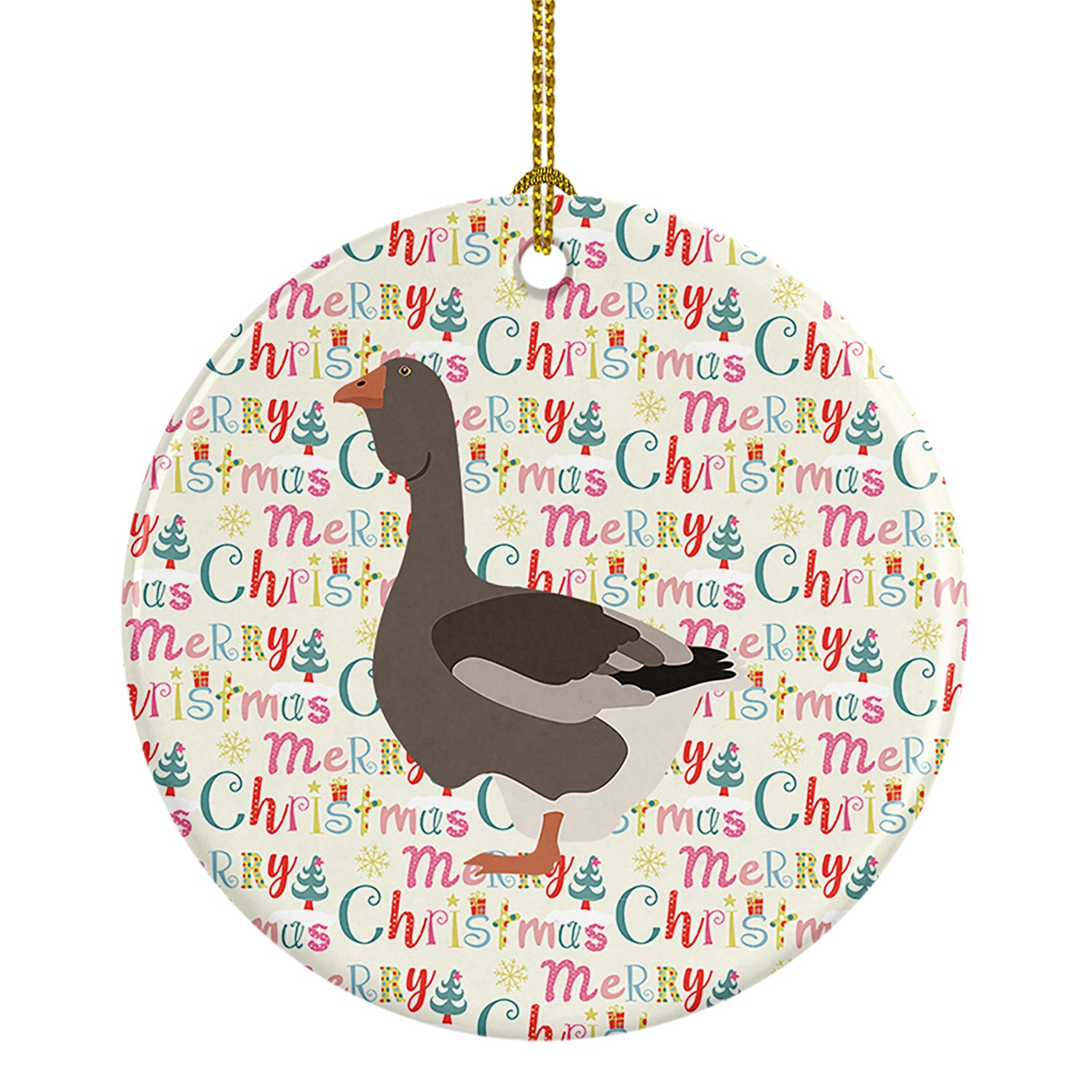 Buy this Toulouse Goose Christmas Ceramic Ornament