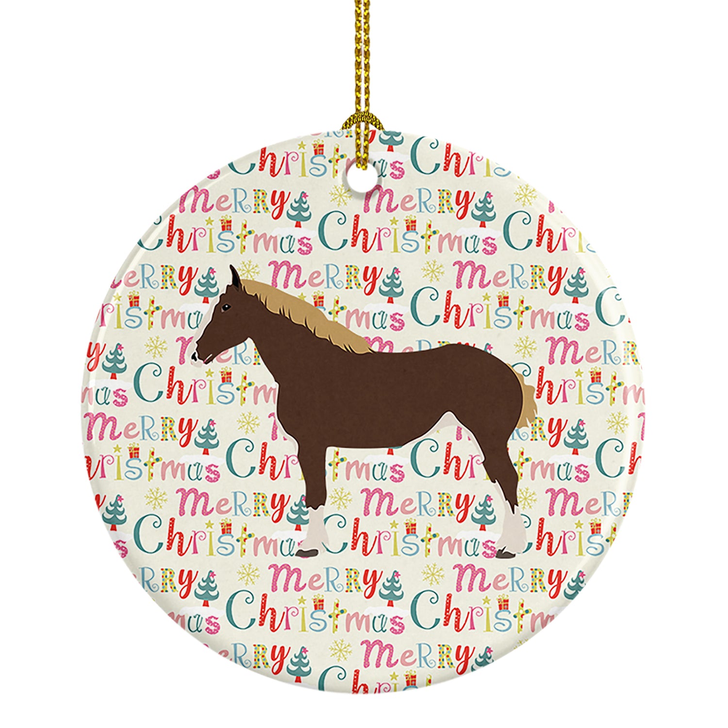 Buy this Percheron Horse Christmas Ceramic Ornament