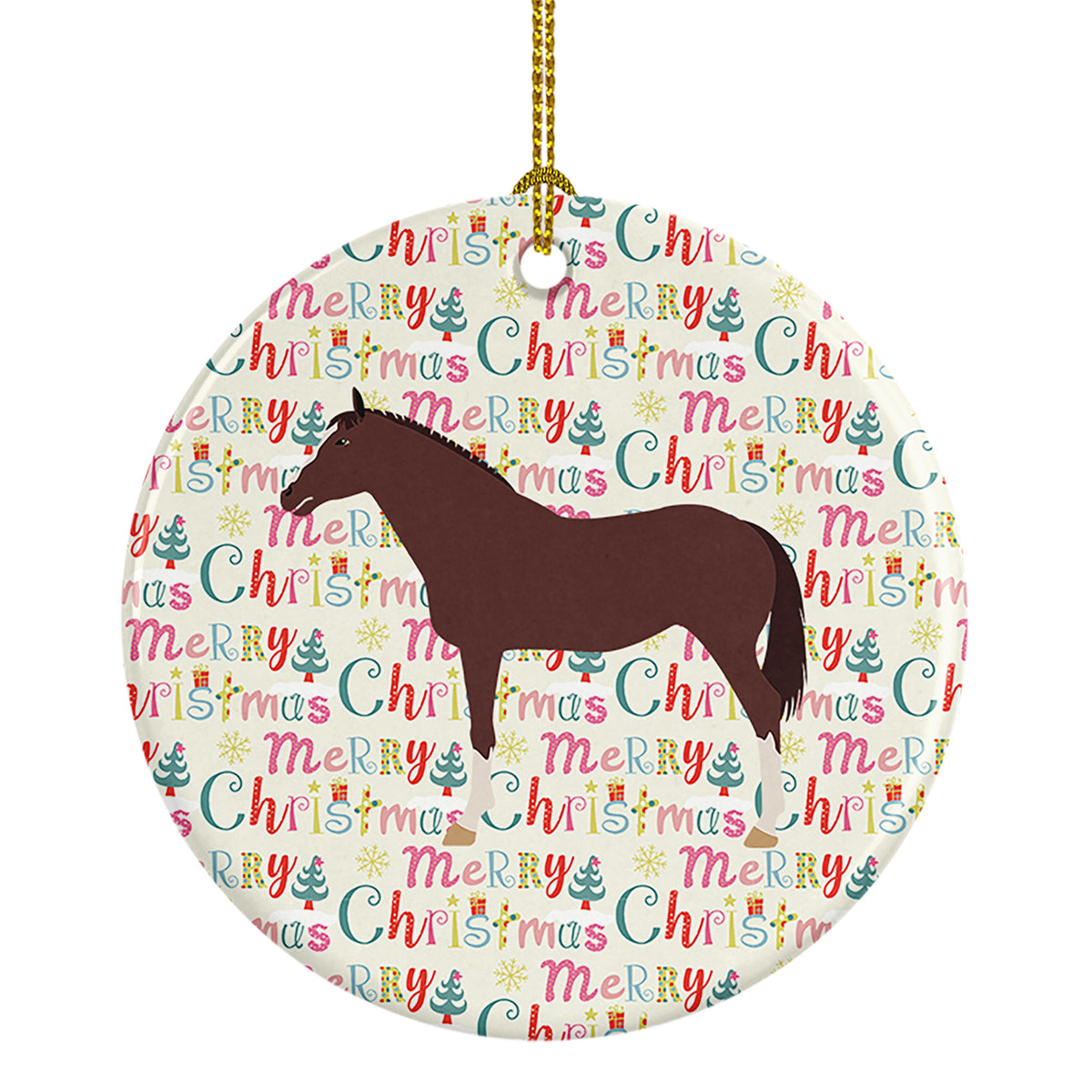 Buy this English Thoroughbred Horse Christmas Ceramic Ornament