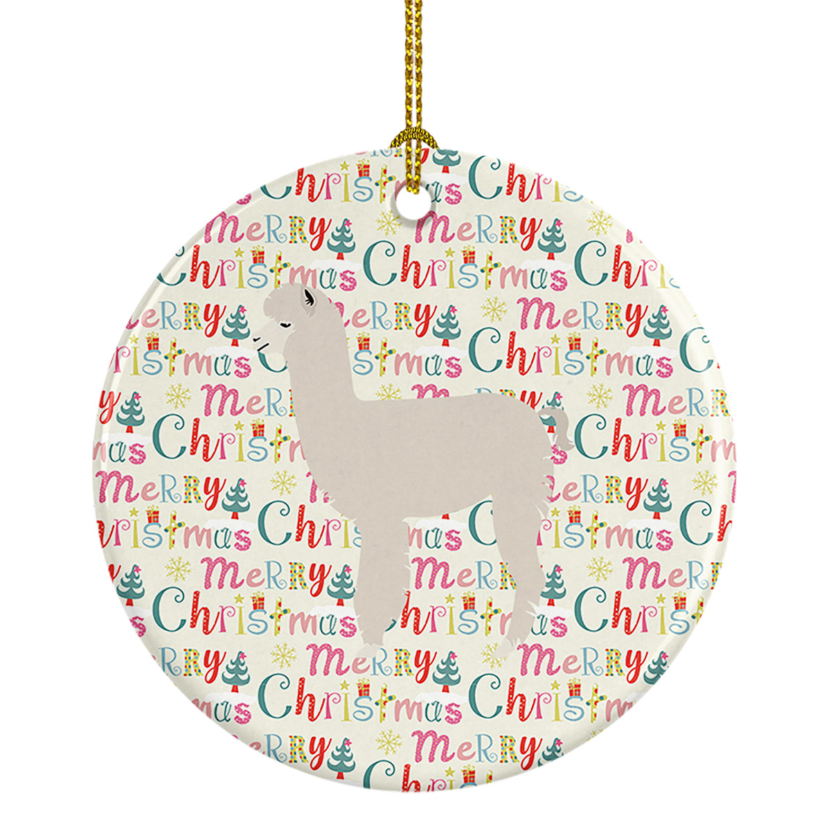 Buy this Alpaca Christmas Ceramic Ornament