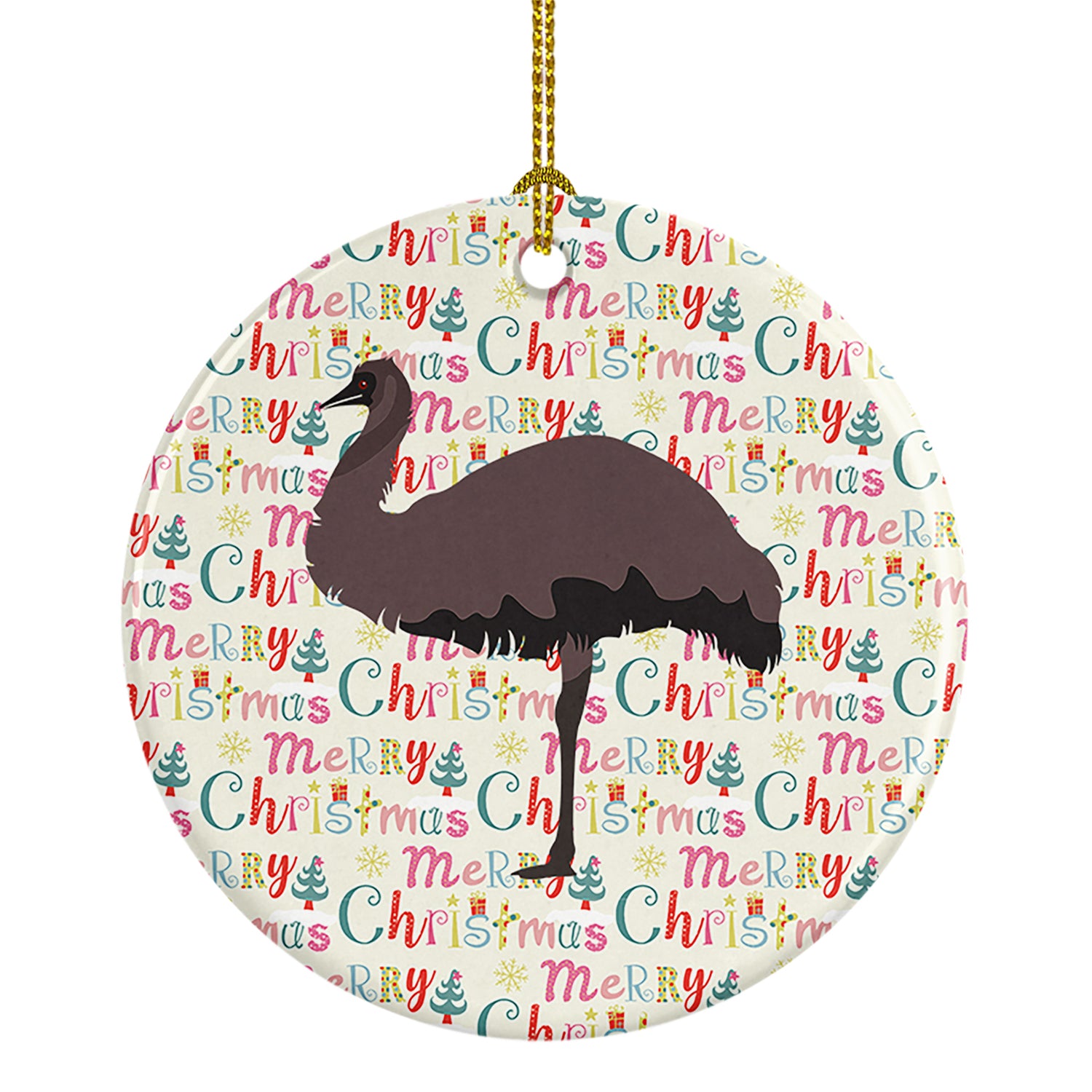 Buy this Emu Christmas Ceramic Ornament