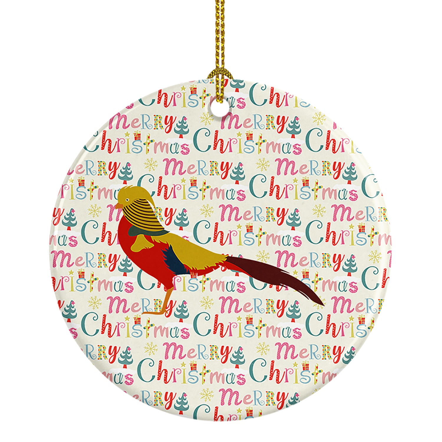 Buy this Golden or Chinese Pheasant Christmas Ceramic Ornament