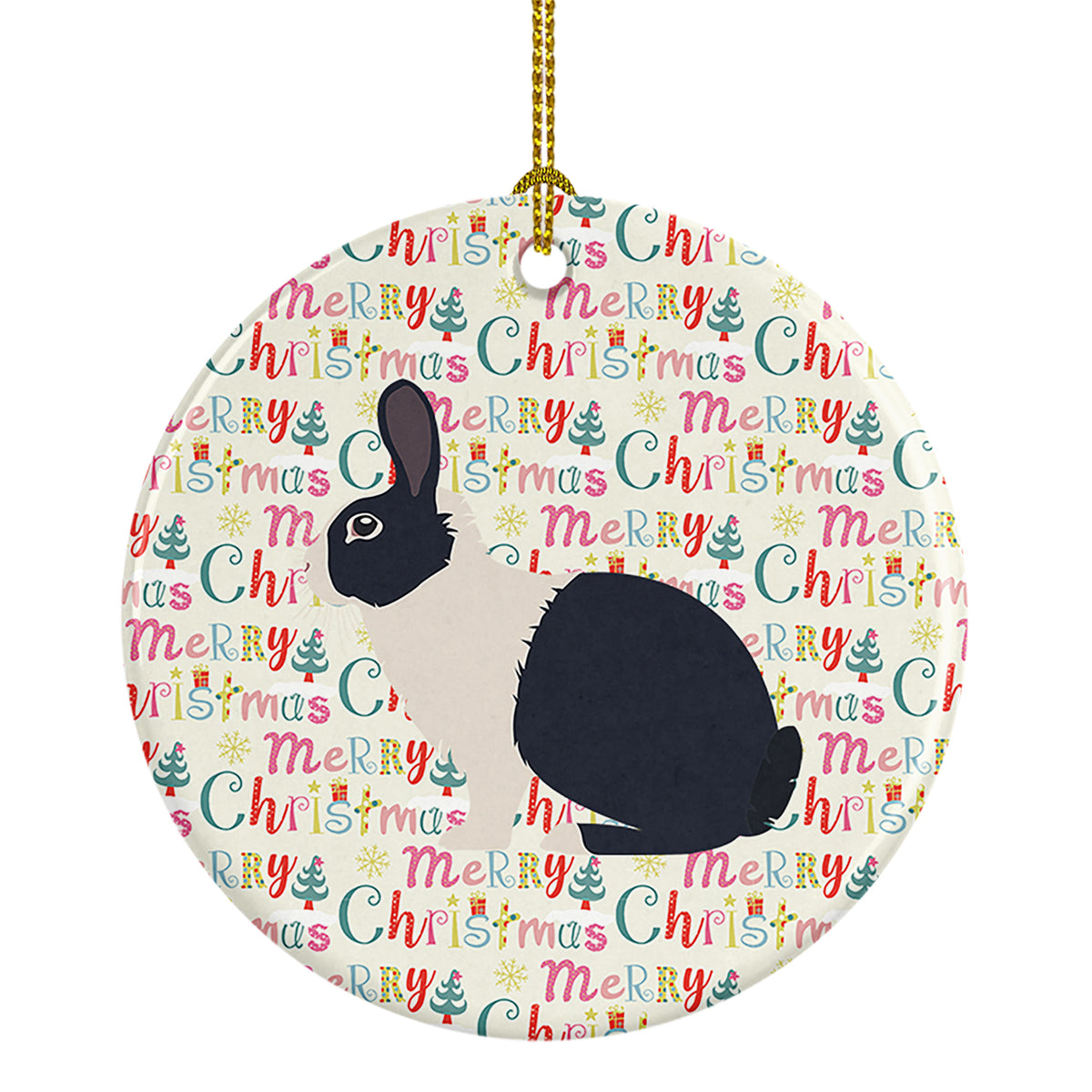 Buy this Dutch Rabbit Christmas Ceramic Ornament