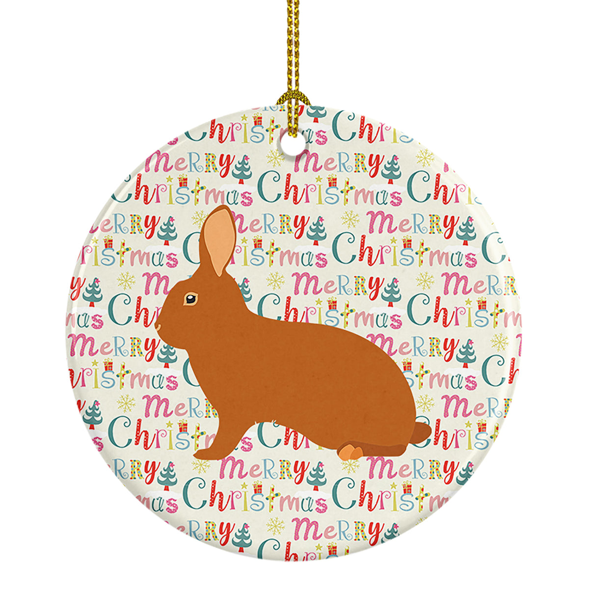 Buy this Rex Rabbit Christmas Ceramic Ornament