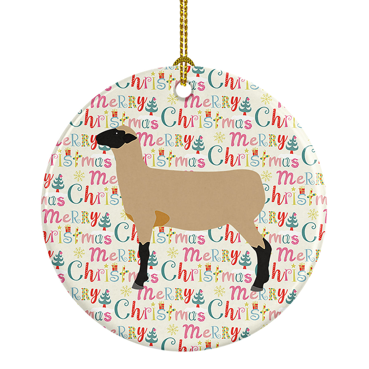 Buy this Hampshire Down Sheep Christmas Ceramic Ornament
