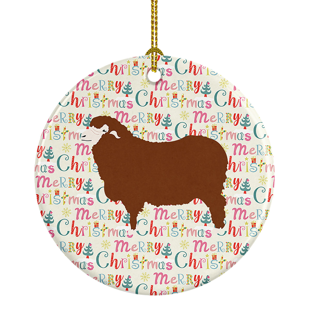 Buy this Merino Sheep Christmas Ceramic Ornament