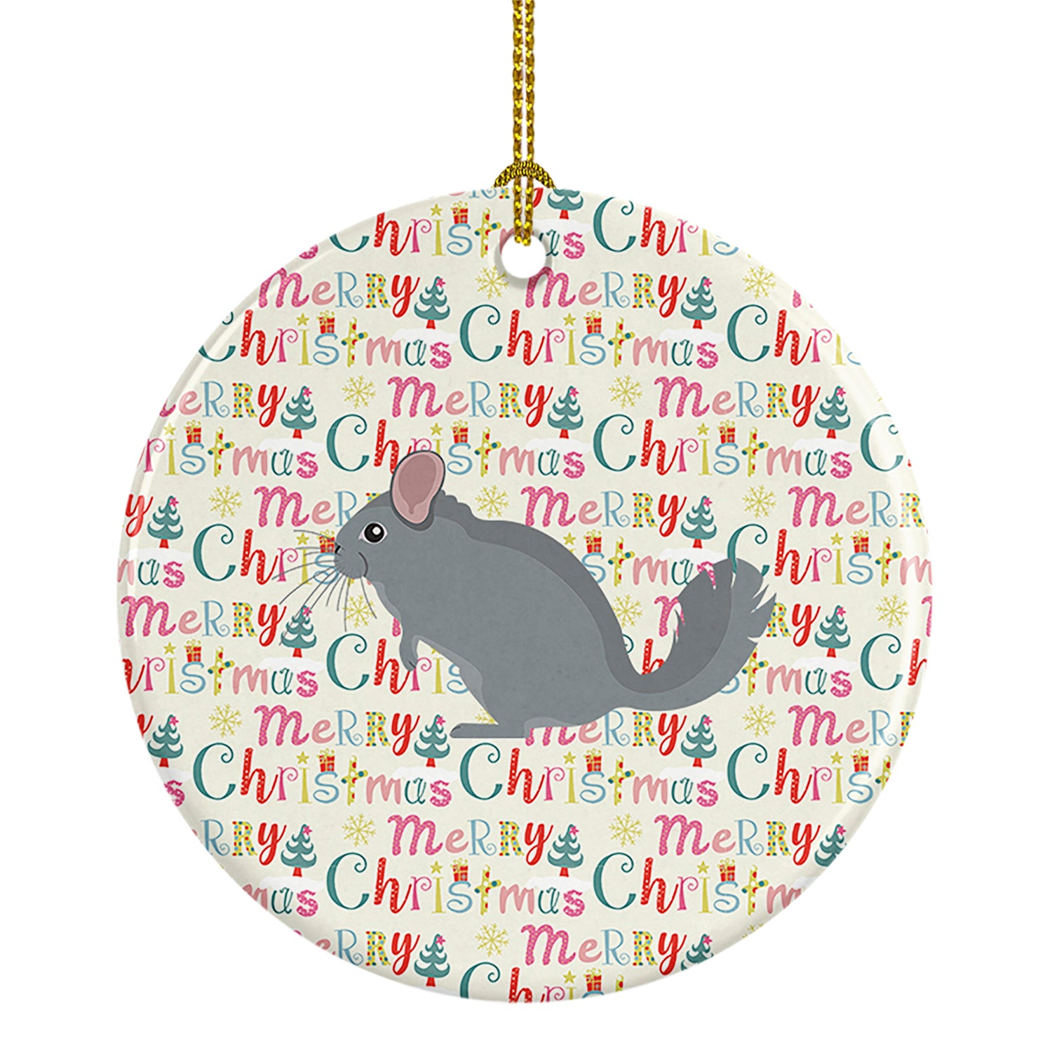 Buy this Foggy Chinchilla Christmas Ceramic Ornament