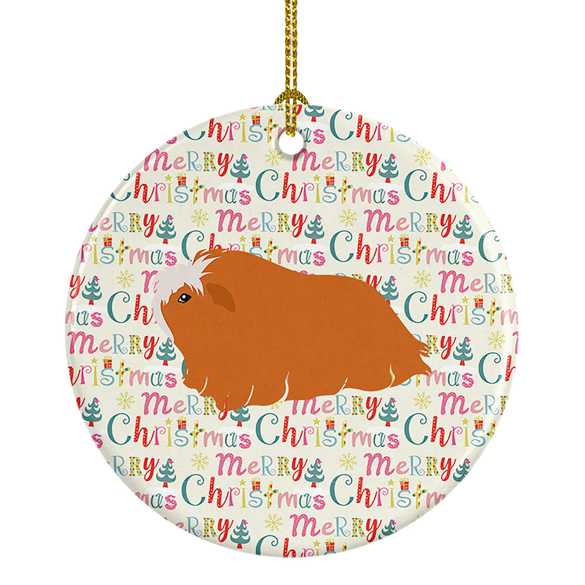 Buy this Peruvian Guinea Pig Christmas Ceramic Ornament