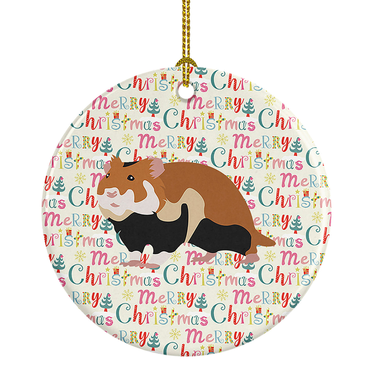Buy this European Hamster Christmas Ceramic Ornament