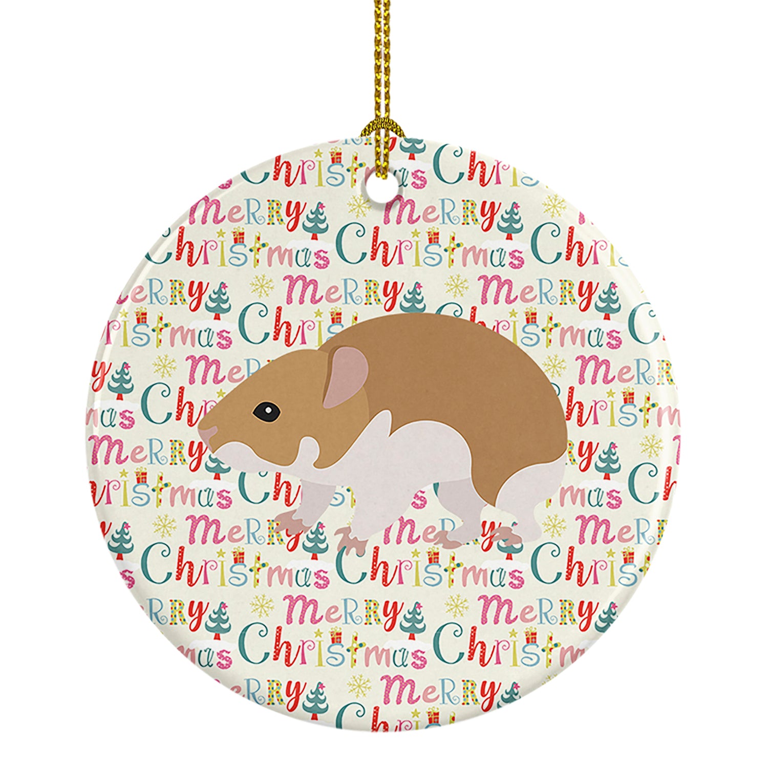 Buy this Turkish Hamster Christmas Ceramic Ornament