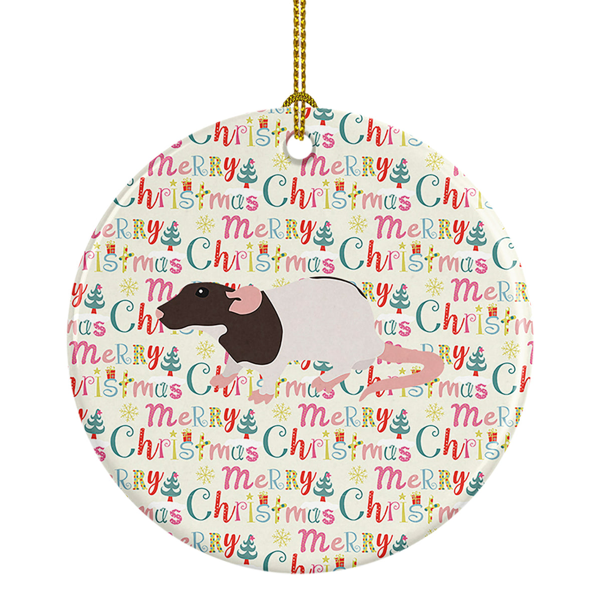 Buy this Dumbo Rat Christmas Ceramic Ornament