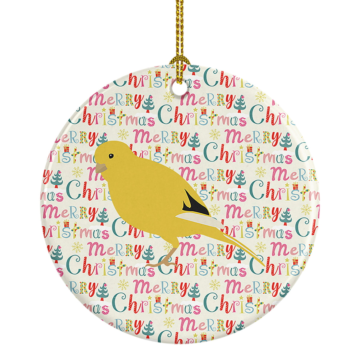 Buy this Border Canary Christmas Ceramic Ornament