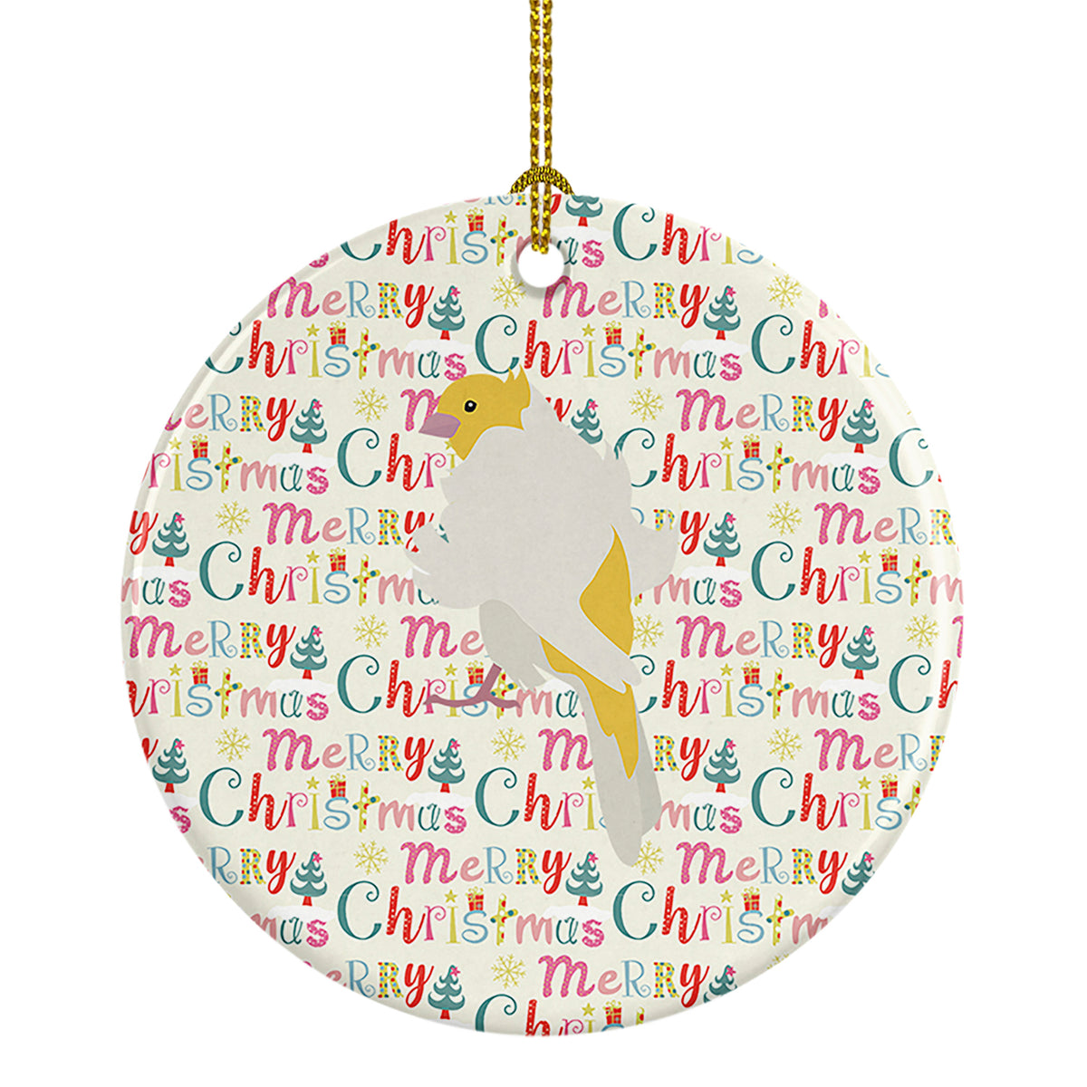 Buy this Parisian Trumpeter Canary Christmas Ceramic Ornament