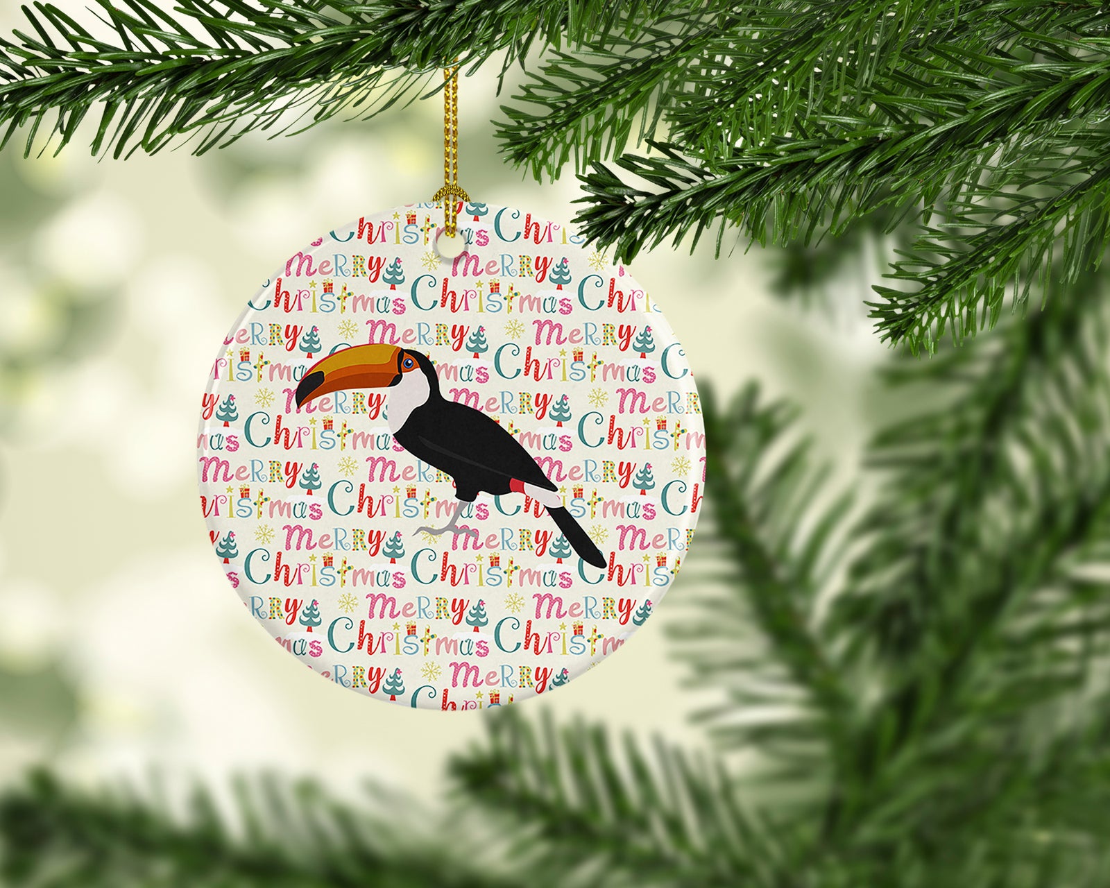 Caroline's Treasures Toucan Christmas Ceramic Ornament