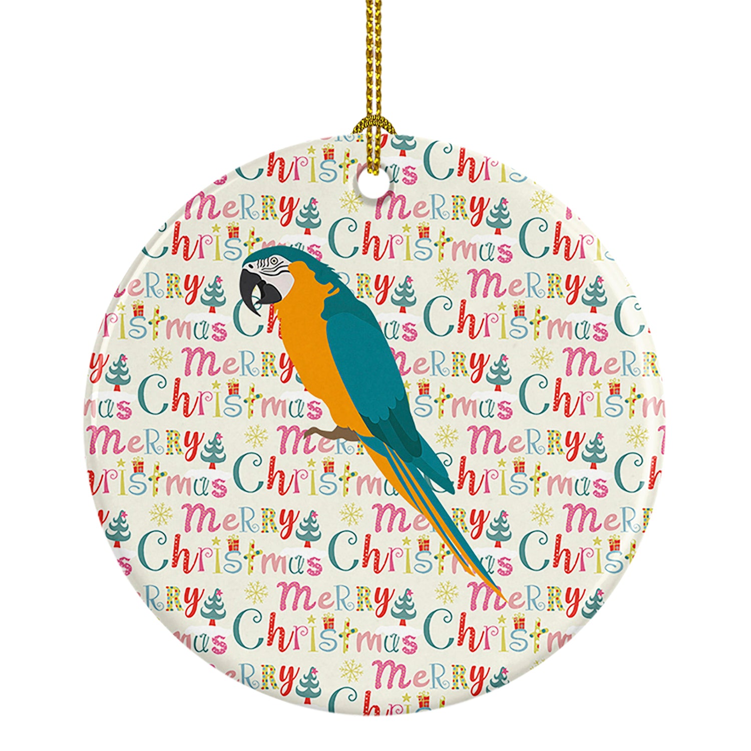 Buy this Macaw Christmas Ceramic Ornament