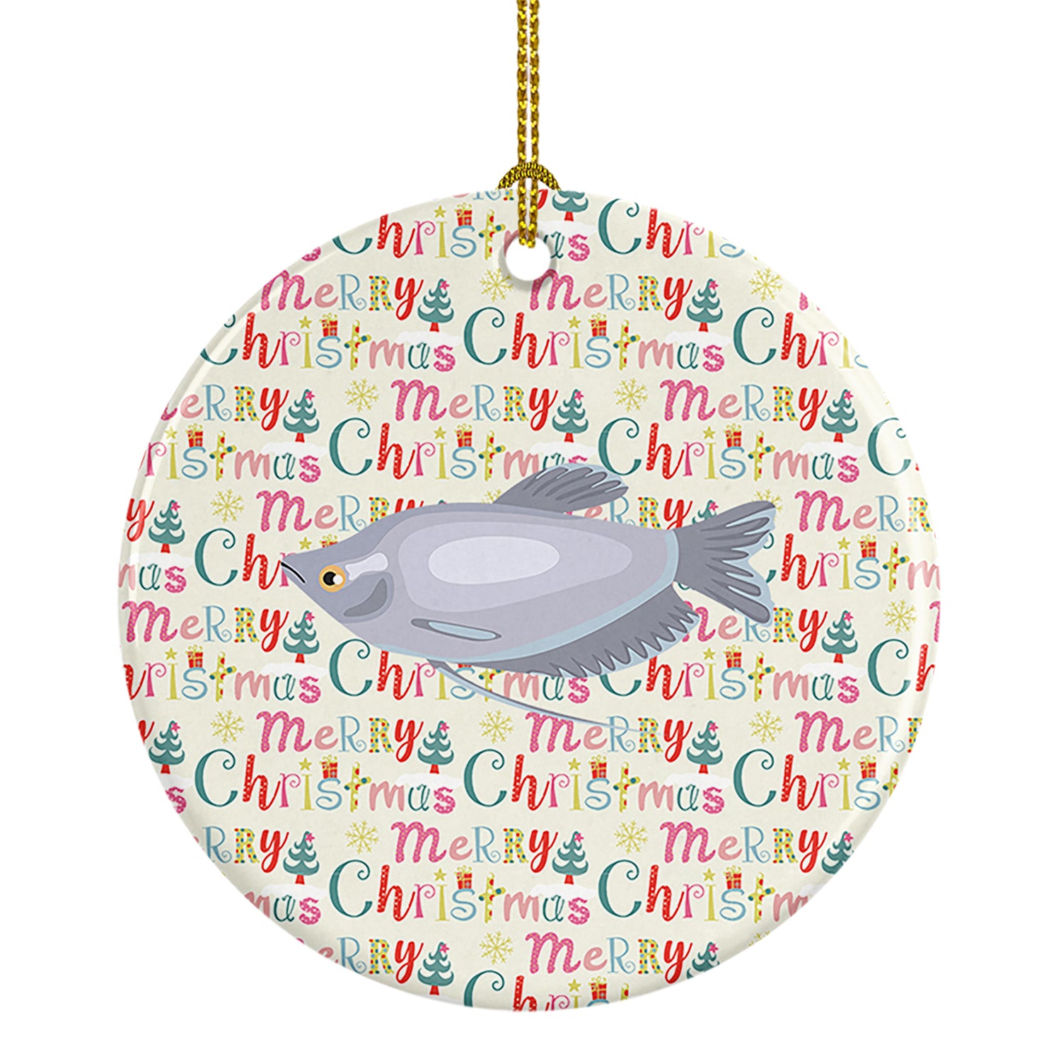 Buy this Moonlight Gourami Christmas Ceramic Ornament