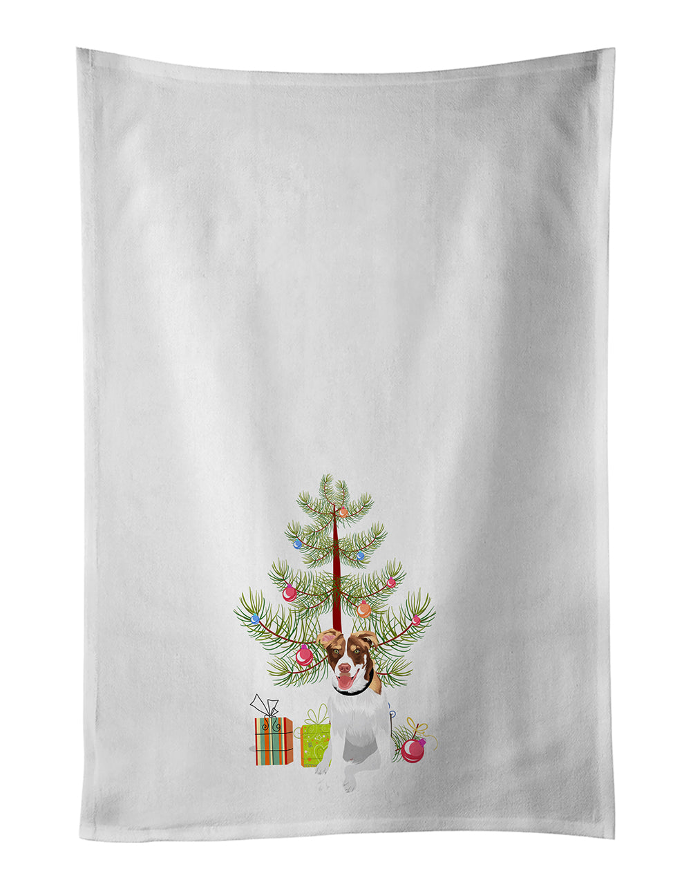 Buy this Australian Shepherd Red and White #2 Christmas White Kitchen Towel Set of 2