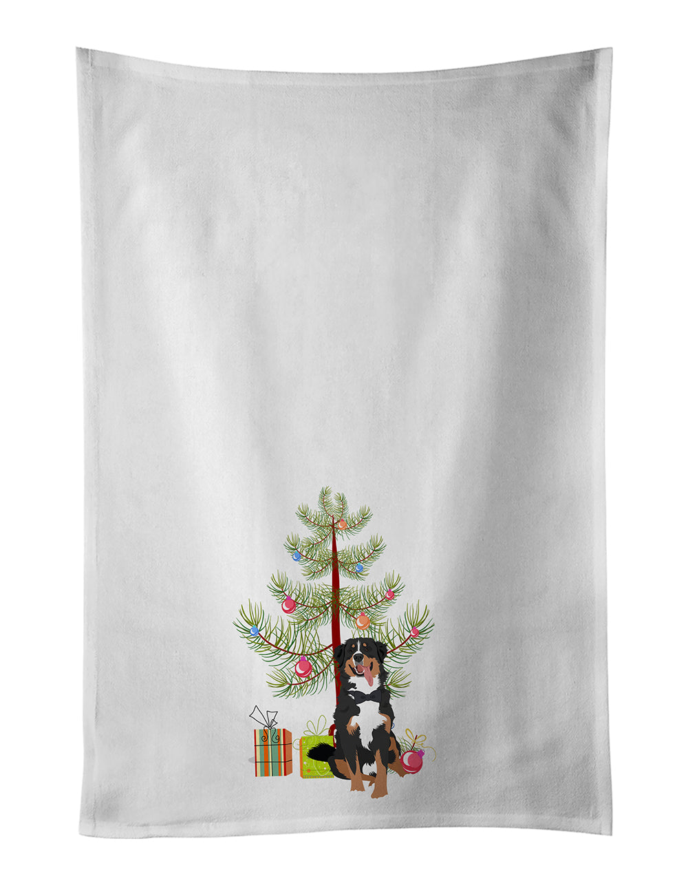 Buy this Bernese Mountain Dog #1 Christmas White Kitchen Towel Set of 2