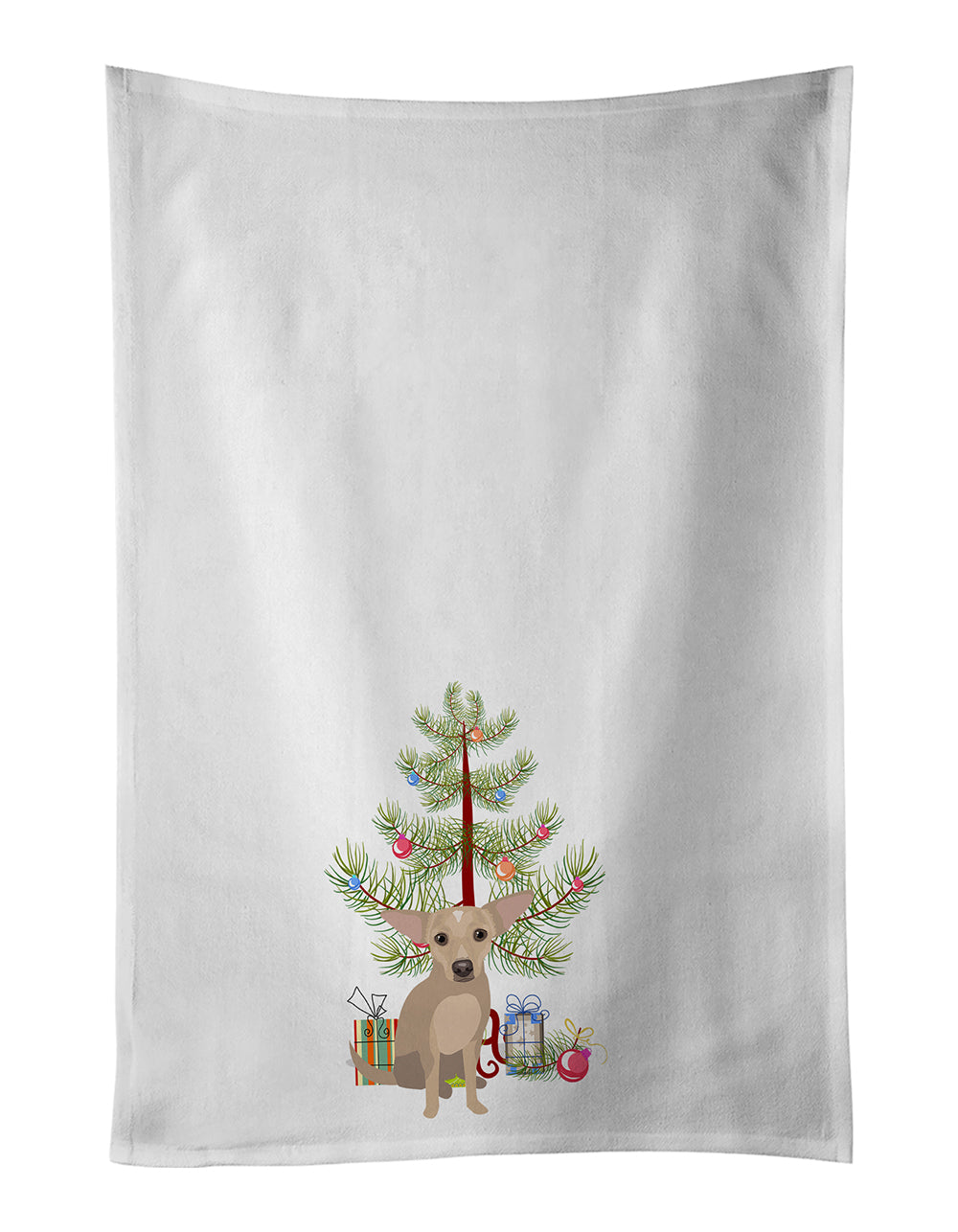Buy this Chihuahua Silver Christmas White Kitchen Towel Set of 2
