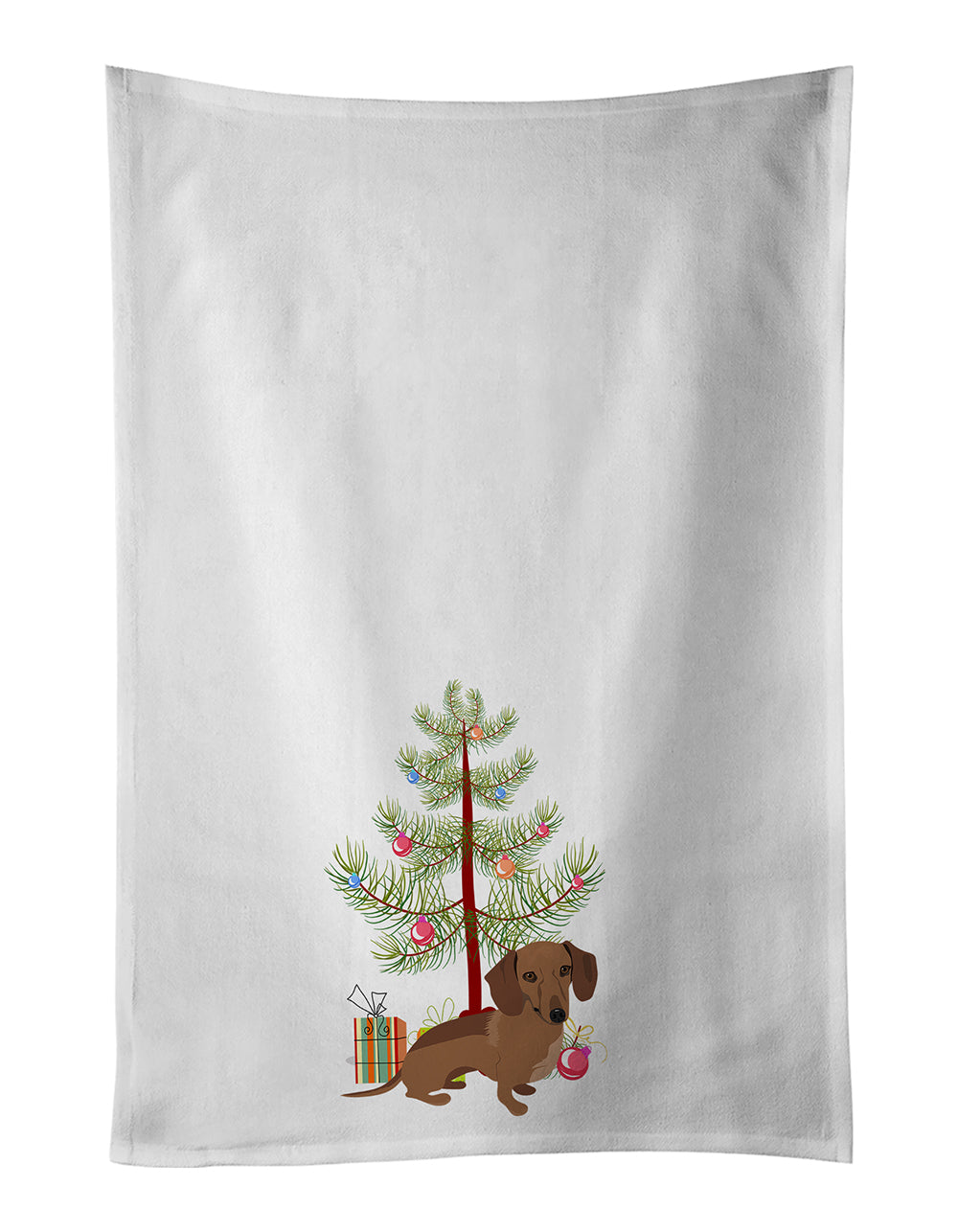 Buy this Dachshund Chocolate Christmas White Kitchen Towel Set of 2