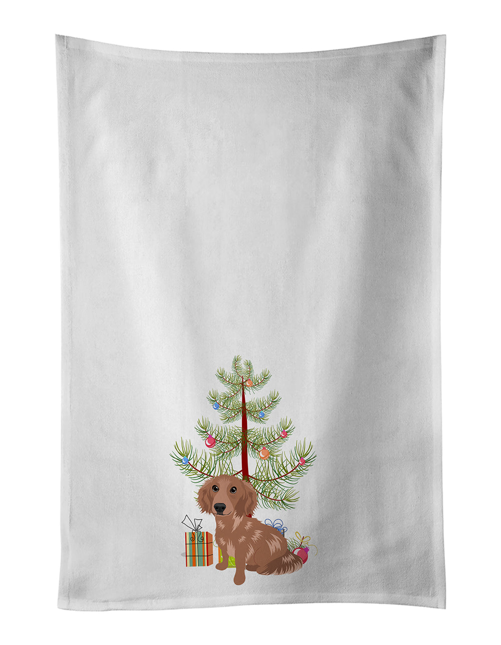 Buy this Dachshund Red #2 Christmas White Kitchen Towel Set of 2