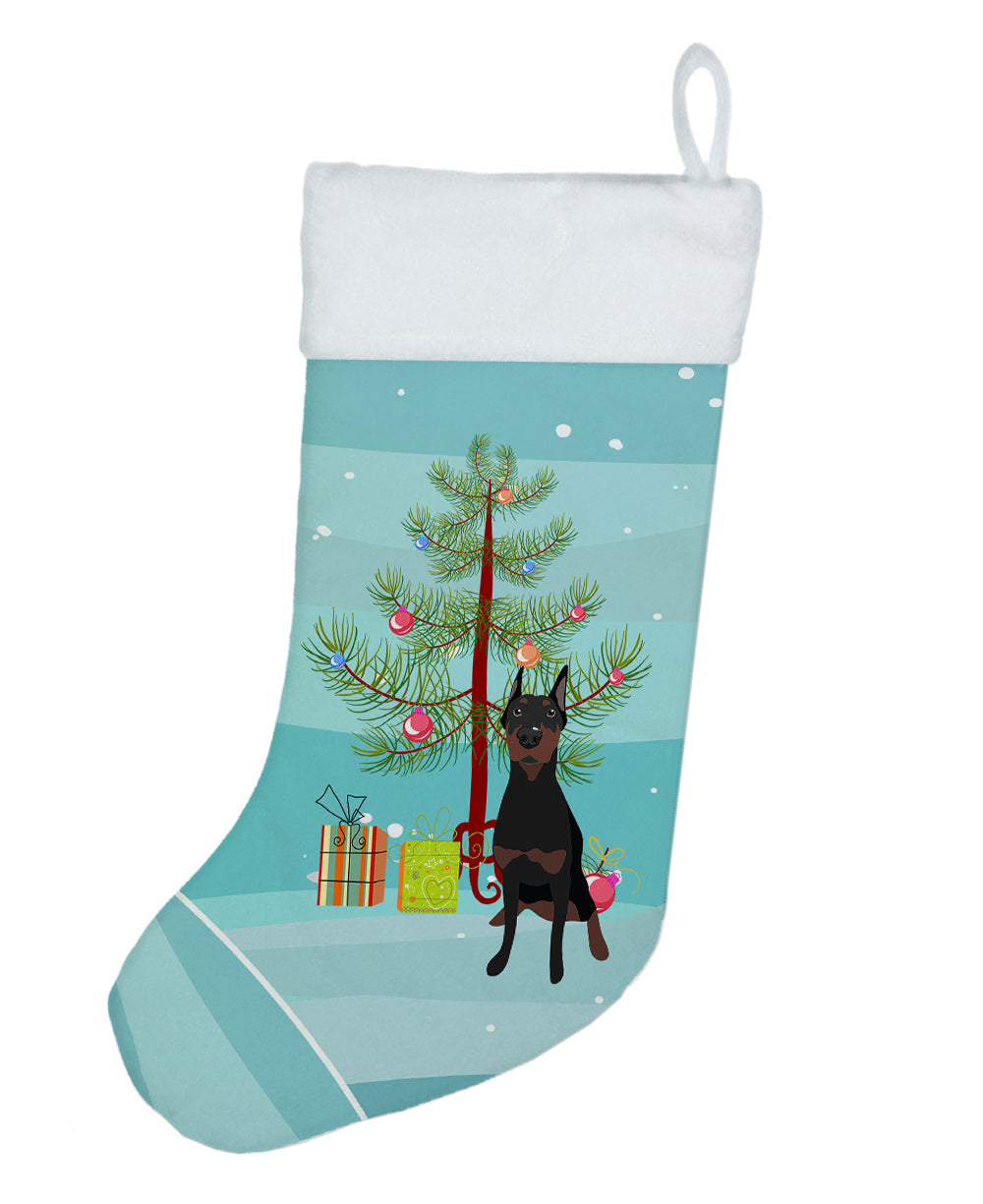 Doberman Pinscher Black Cropped Ears Christmas Christmas Stocking