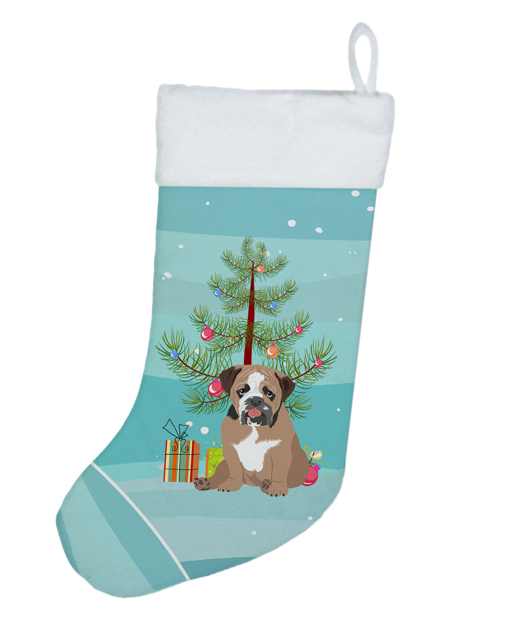 English Bulldog Tricolor #4 Christmas Christmas Stocking  the-store.com.