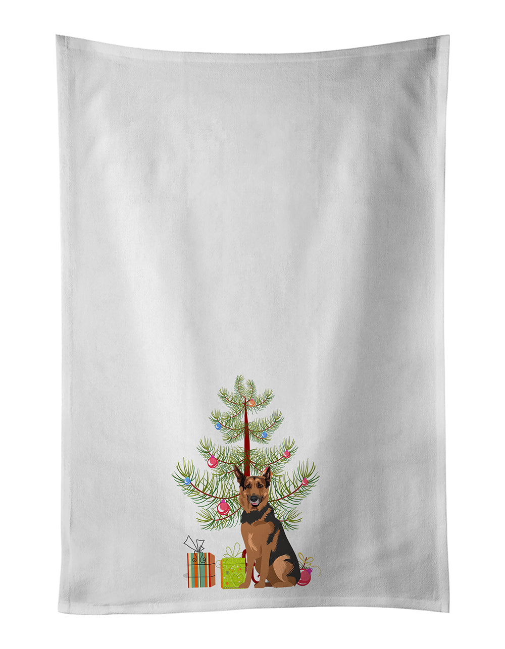 Buy this German Shepherd Red Sable Christmas White Kitchen Towel Set of 2