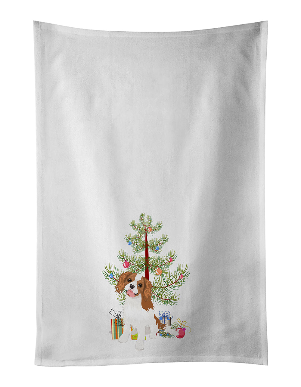 Buy this Cavalier King Charles Spaniel Blenheim #2 Christmas White Kitchen Towel Set of 2