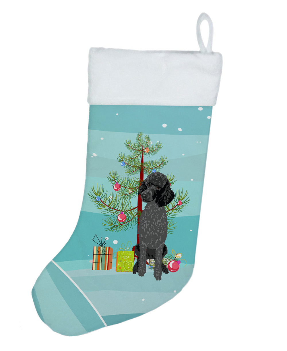 Poodle Standard Black Christmas Christmas Stocking