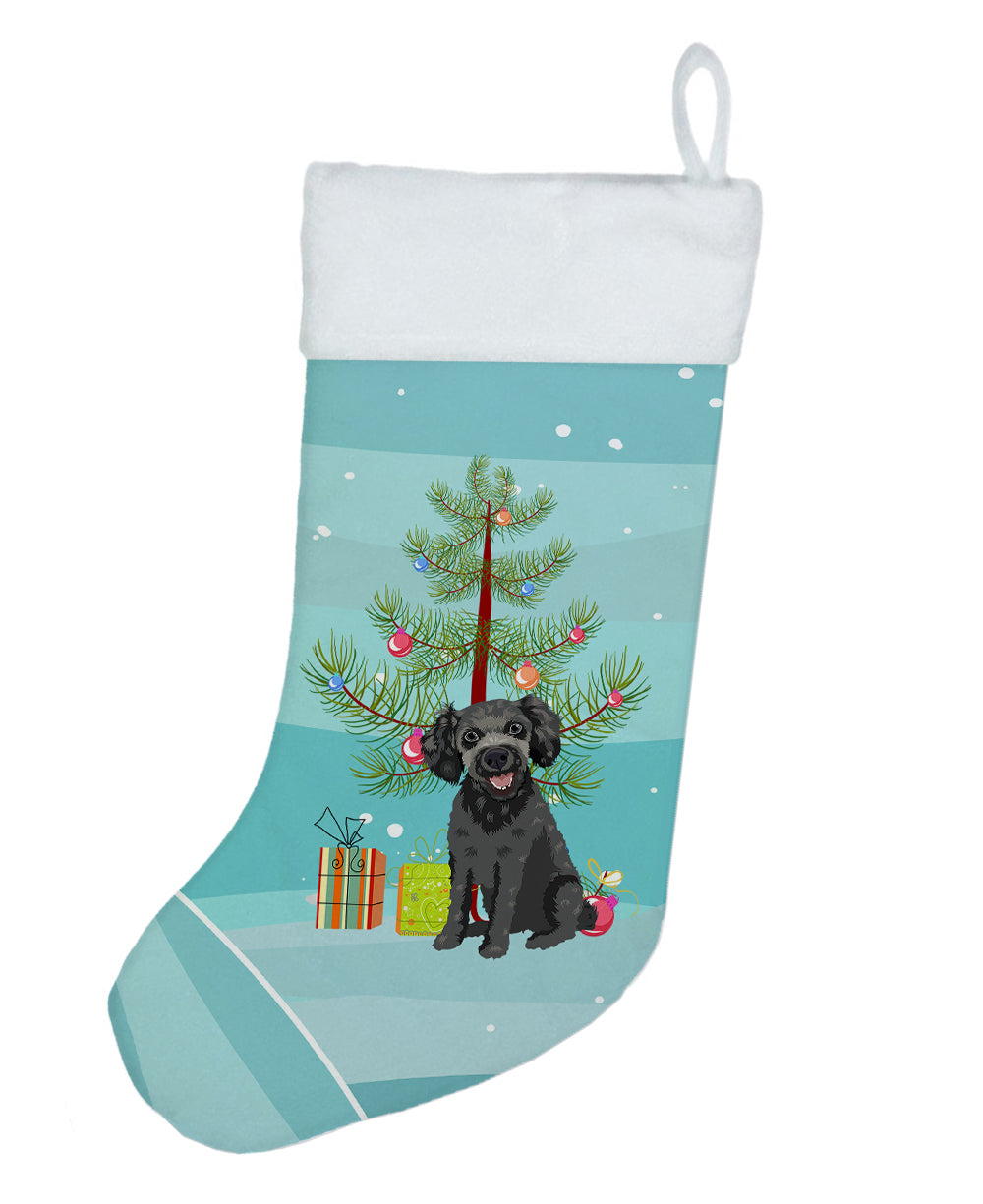 Poodle Toy Grey Christmas Christmas Stocking  the-store.com.